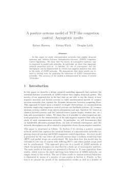 A positive systems model of TCP-like congestion