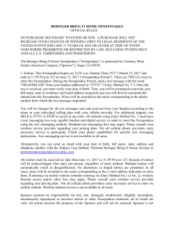 beringer bring it home sweepstakes official rules no purchase