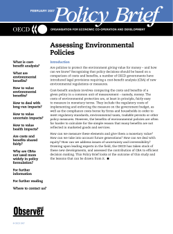 Assessing Environmental Policies