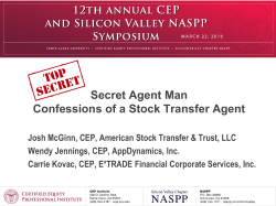 Secret Agent Man Confessions of a Stock Transfer Agent