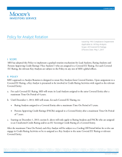 Analyst Rotation for Credit Ratings