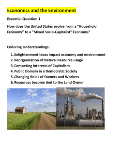 Enlightenment Ideas impact economy and environment