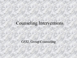 Counseling Interventions