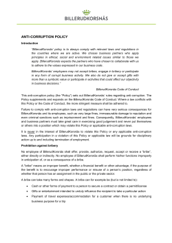 anti-corruption policy