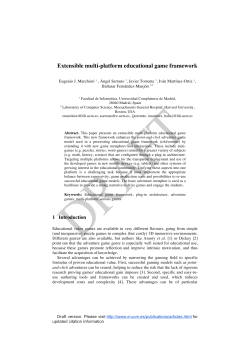 Extensible multi-platform educational game framework - e-UCM