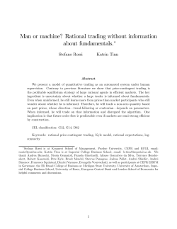 Rational trading without information about fundamentals.