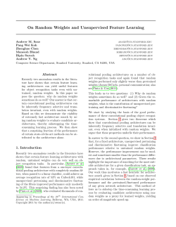 On Random Weights and Unsupervised Feature Learning
