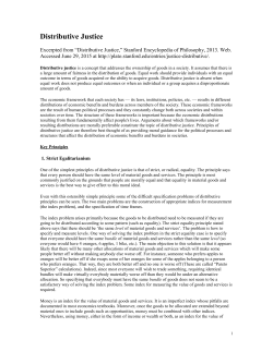 Distributive Justice