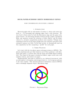 Rock-Paper-Scissors meets Borromean Rings