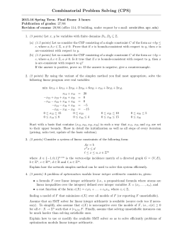 Combinatorial Problem Solving (CPS)