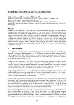 Model Updating using Bayesian Estimation
