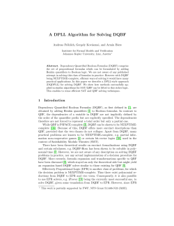 A DPLL Algorithm for Solving DQBF - Institute for Formal Models and