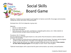 Social Skills board game