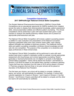2017 National Clinical Skills Competition Introduction