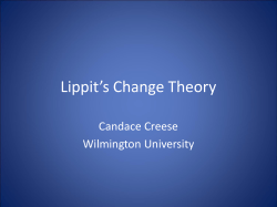 Lippit`s Change Theory