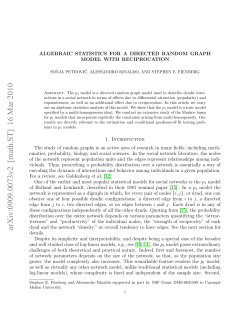 Algebraic statistics for a directed random graph model with