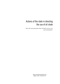 Actions of the state in directing the use of oil shale