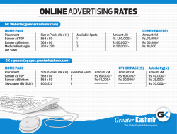 online advertising rates