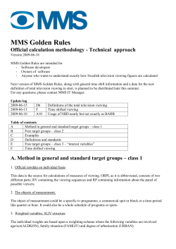 Official methodology - technical approach