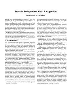 Domain Independent Goal Recognition