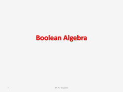 Boolean Algebra