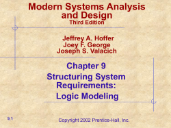 Modern Systems Analysis and Design Joey F. George Jeffrey A