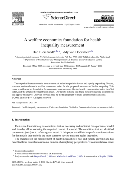 A welfare economics foundation for health inequality measurement