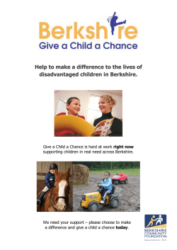 Help to make a difference to the lives of disadvantaged children in