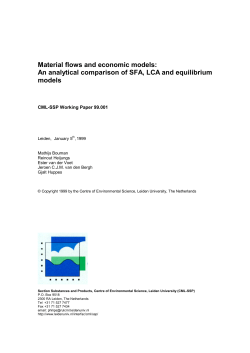 Material flows and economic models: An analytical comparison of