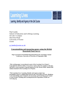 Theorisation of Agency