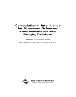 Computational Intelligence for Movement Sciences