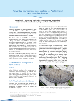 Towards a new management strategy for Pacific