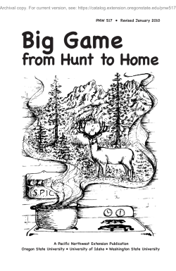 Big Game from Hunt to Home PNW 517