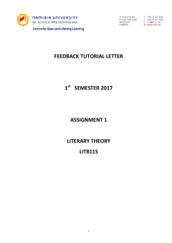 Literary Theory - Assignment 1