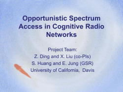 Opportunistic Spectrum Access in Cognitive Radio Networks