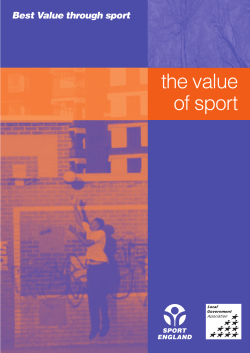 Best value through sport booklet