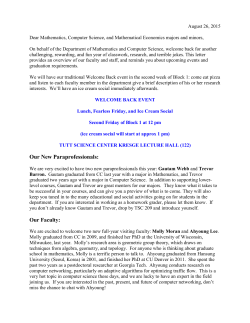 Colorado College Mathematics Department