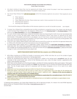 enter. The use of guest players shall be in accordance with the