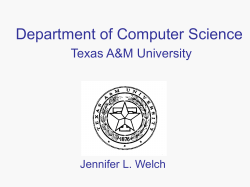 Algorithms and Optimization - TAMU Computer Science People Pages