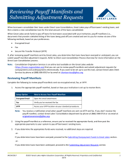Reviewing Payoff Manifests and Submitting Adjustment Requests