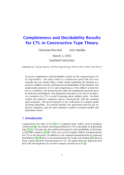 Completeness and Decidability Results for CTL in Constructive Type