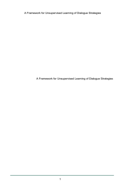 A Framework for Unsupervised Learning of Dialogue