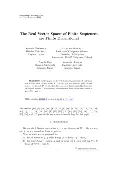 The Real Vector Spaces of Finite Sequences are