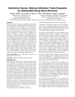 Making Calibration Tasks Enjoyable by Adding Motivating Game