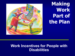 265 $372 SSDI Work Incentives