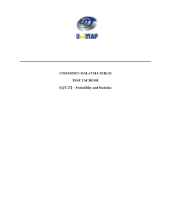 UNIVERSITI MALAYSIA PERLIS TEST 2 SCHEME