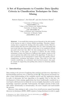 A Set of Experiments to Consider Data Quality Criteria in