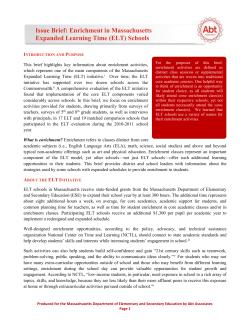 (ELT) Schools - Massachusetts Department of Elementary and