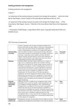 Existing protection and management