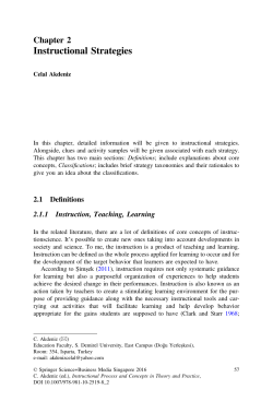 Instructional Strategies
